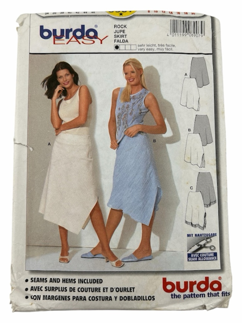 🧵 2 for 22$ 🧵 Burda Misses' Semi-Fitted Skirt W/ Variations Sewing Pattern 8907